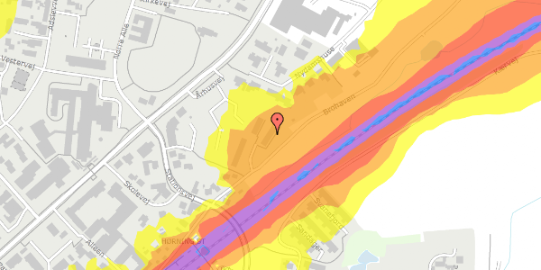 Trafikstøjkort på Brohaven 47, 8362 Hørning