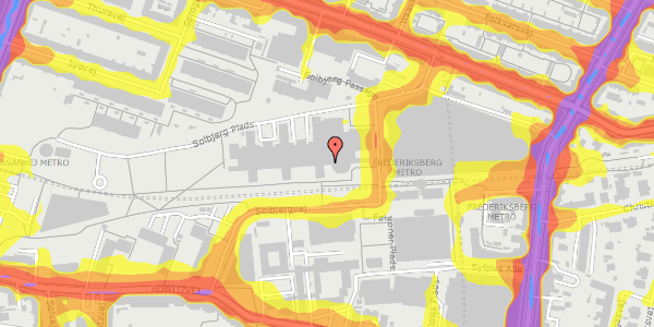 Trafikstøjkort på Solbjerg Plads 3D, kl. , 2000 Frederiksberg