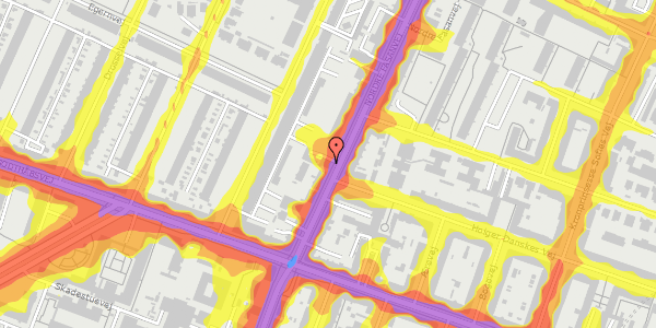 Trafikstøjkort på Nordre Fasanvej 99, 2000 Frederiksberg