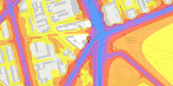 Trafikstøjkort på Jagtvej 169, 4. , 2100 København Ø