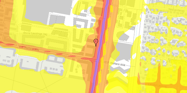 Trafikstøjkort på Halldór Laxness Vej 12, 3. th, 2300 København S