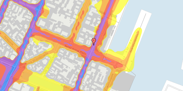 Trafikstøjkort på Toldbodgade 25, 3. , 1253 København K