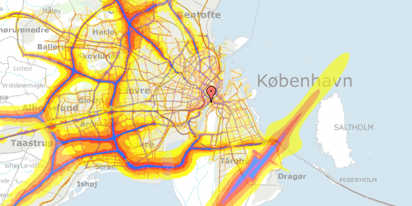 Trafikstøjkort på Carsten Niebuhrs Gade 6Z, 22. th, 1577 København V