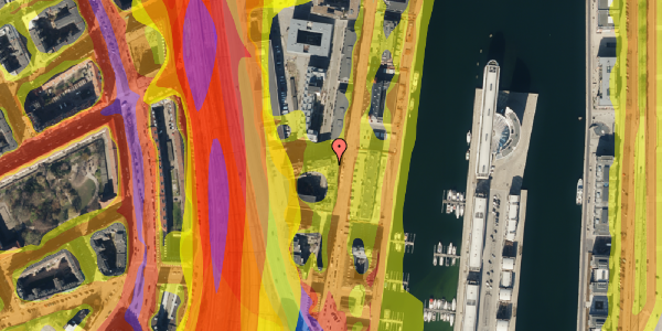 Trafikstøjkort på Amerika Plads 3A, 2. mf, 2100 København Ø