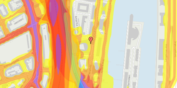 Trafikstøjkort på Amerika Plads 3B, 6. th, 2100 København Ø