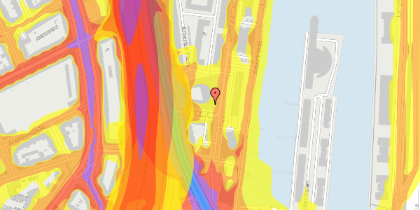 Trafikstøjkort på Amerika Plads 3D, 3. th, 2100 København Ø