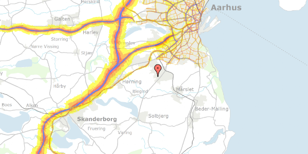 Trafikstøjkort på Frisenholt 35, 8310 Tranbjerg J