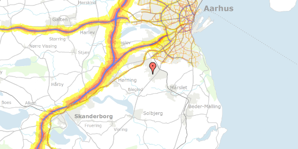 Trafikstøjkort på Frisenholt 52, 8310 Tranbjerg J