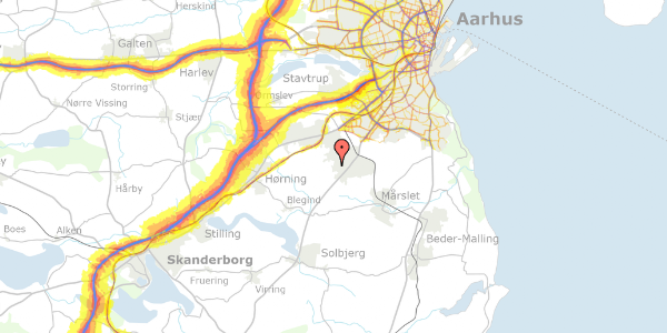 Trafikstøjkort på Frisenholt 62, 8310 Tranbjerg J