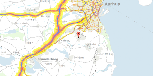 Trafikstøjkort på Frisenholt 82, 8310 Tranbjerg J