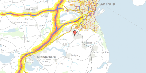 Trafikstøjkort på Frisenholt 130, 8310 Tranbjerg J