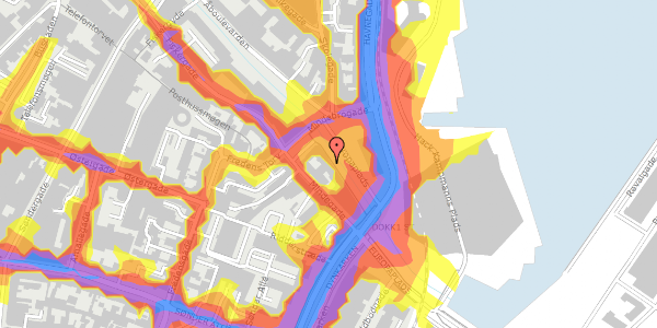 Trafikstøjkort på Åboulevarden 7, 3. tv, 8000 Aarhus C