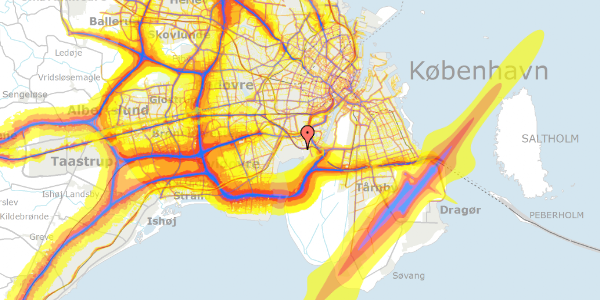 Trafikstøjkort på Hf. Musikbyen 422, 2450 København SV