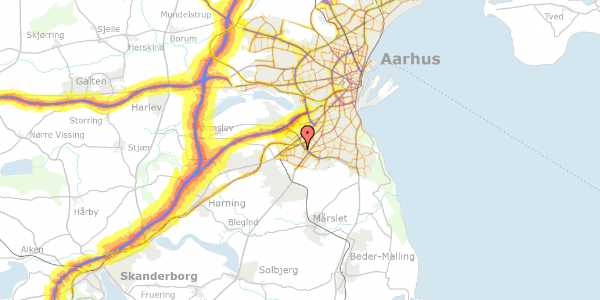 Trafikstøjkort på Rosenhøj Allé 44, kl. , 8260 Viby J