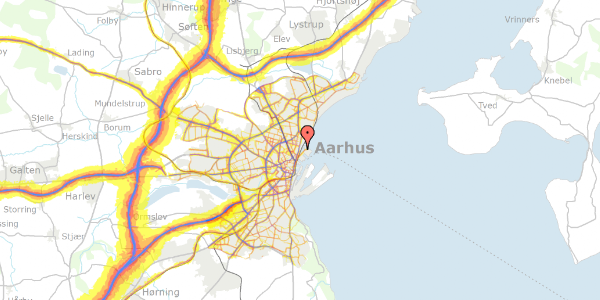 Trafikstøjkort på Langelinieparken 18, 3. tv, 8000 Aarhus C