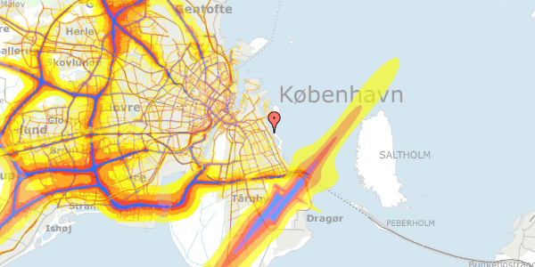 Trafikstøjkort på Amager Strandvej 112N, 1. th, 2300 København S