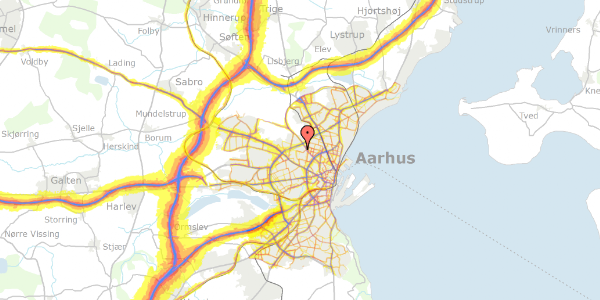 Trafikstøjkort på Haveforeningen Charlottehøj 4, 8210 Aarhus V