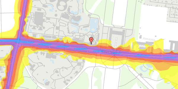 Trafikstøjkort på Roskildevej 32, 2000 Frederiksberg