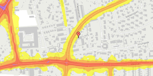 Trafikstøjkort på Virum Stationsvej 141A, st. th, 2830 Virum