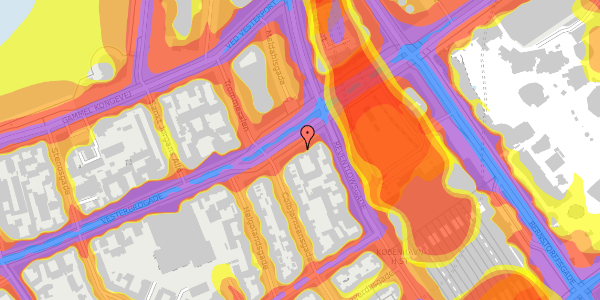 Trafikstøjkort på Vesterbrogade 9B, st. , 1620 København V