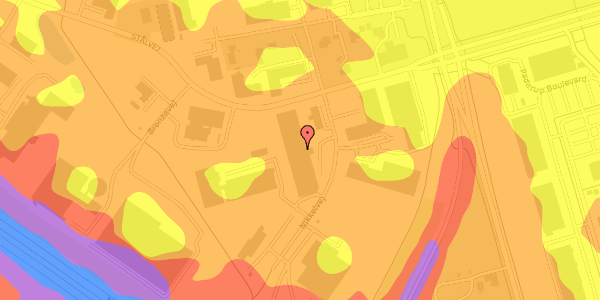 Trafikstøjkort på Nikkelvej 2, st. , 8940 Randers SV