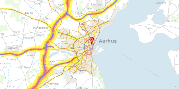 Trafikstøjkort på Lollandsgade 44, kl. , 8000 Aarhus C