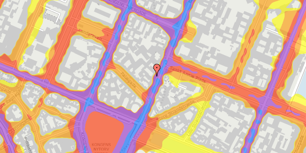 Trafikstøjkort på Bredgade 23A, 1. tv, 1260 København K