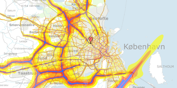 Trafikstøjkort på Mandelvej 5, 2400 København NV