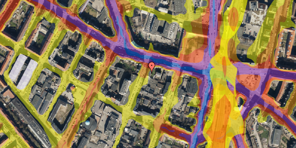 Trafikstøjkort på Hejrevej 1B, 3. th, 2400 København NV