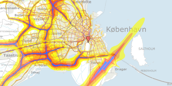 Trafikstøjkort på Poul Hartlings Gade 5, 2. mf, 2300 København S