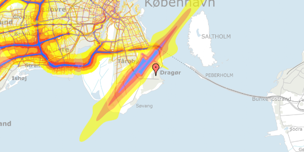 Trafikstøjkort på Køjevænget 123, 2791 Dragør