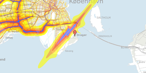 Trafikstøjkort på Køjevænget 155, 2791 Dragør