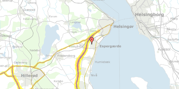 Trafikstøjkort på Rolighedsparken 4, 3060 Espergærde