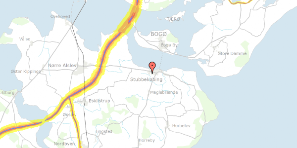 Trafikstøjkort på Ådalen 29, 4850 Stubbekøbing
