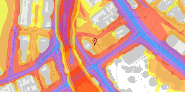 Trafikstøjkort på Axeltorv 1, 8. , 1609 København V