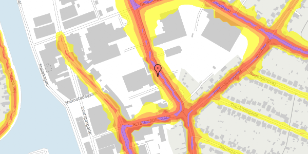 Trafikstøjkort på Tolderlundsvej 94, 5000 Odense C