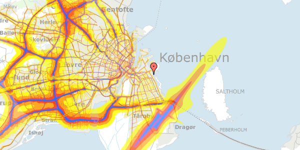 Trafikstøjkort på Ved Amagerbanen 27A, 1. th, 2300 København S