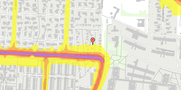 Trafikstøjkort på Haveforeningen Hersted 43, 2600 Glostrup