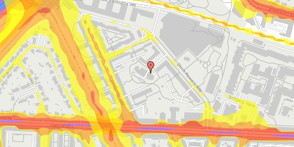 Trafikstøjkort på Elga Olgas Vej 5, 3. 306, 2000 Frederiksberg