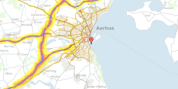 Trafikstøjkort på Carl Nielsens Vej 4, 8000 Aarhus C