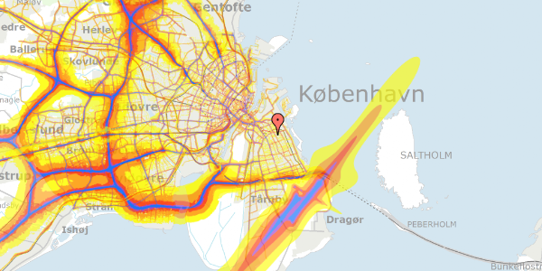 Trafikstøjkort på Rumæniensgade 3K, 2300 København S