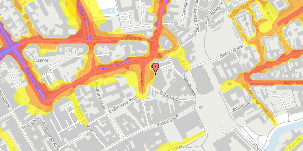 Trafikstøjkort på Asylgade 7, 1. 4, 5000 Odense C