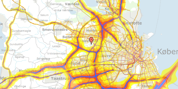 Trafikstøjkort på Vængedalen 913, 2600 Glostrup