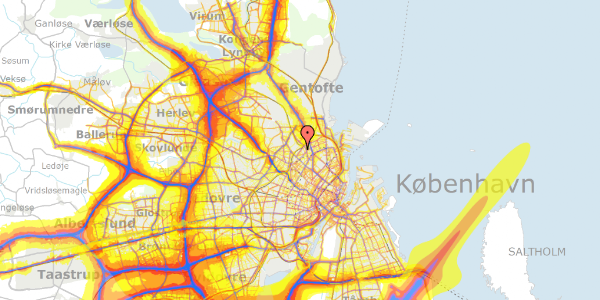 Trafikstøjkort på Vingelodden 6, 2200 København N