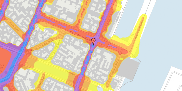 Trafikstøjkort på Toldbodgade 23, 1253 København K