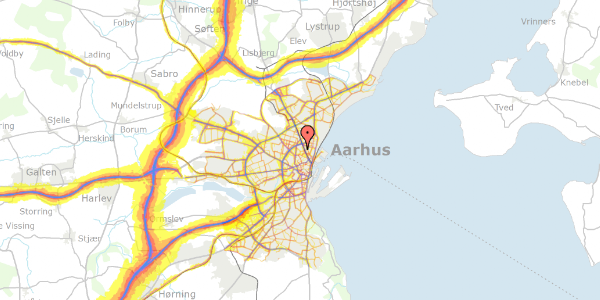 Trafikstøjkort på Ole Worms Allé 4A, 2. , 8000 Aarhus C