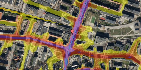 Trafikstøjkort på Nordre Fasanvej 21A, 2000 Frederiksberg