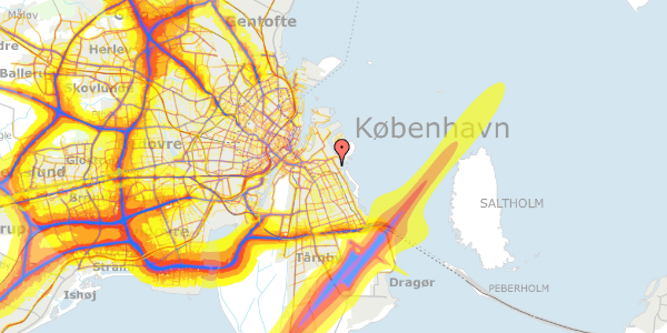 Trafikstøjkort på Ved Amagerbanen 27, 1. th, 2300 København S