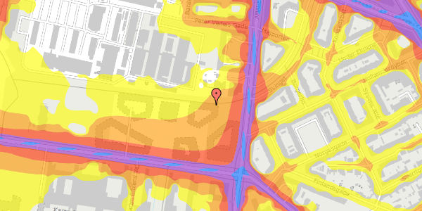 Trafikstøjkort på Faste Batteri Vej 104, 1. th, 2300 København S