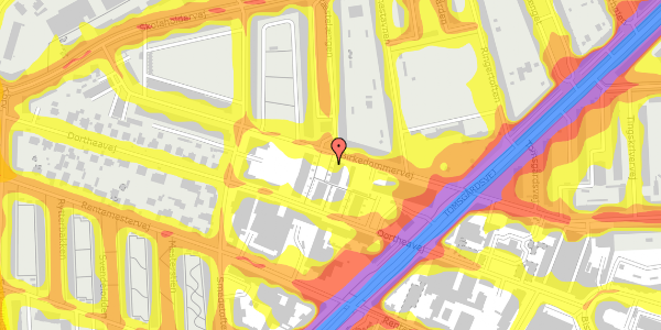 Trafikstøjkort på Dortheavej 42, 1. 2, 2400 København NV